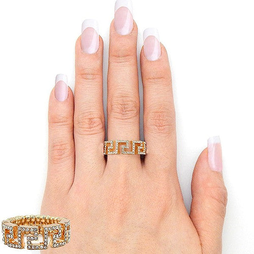 Greek Key Round Stretch Ring