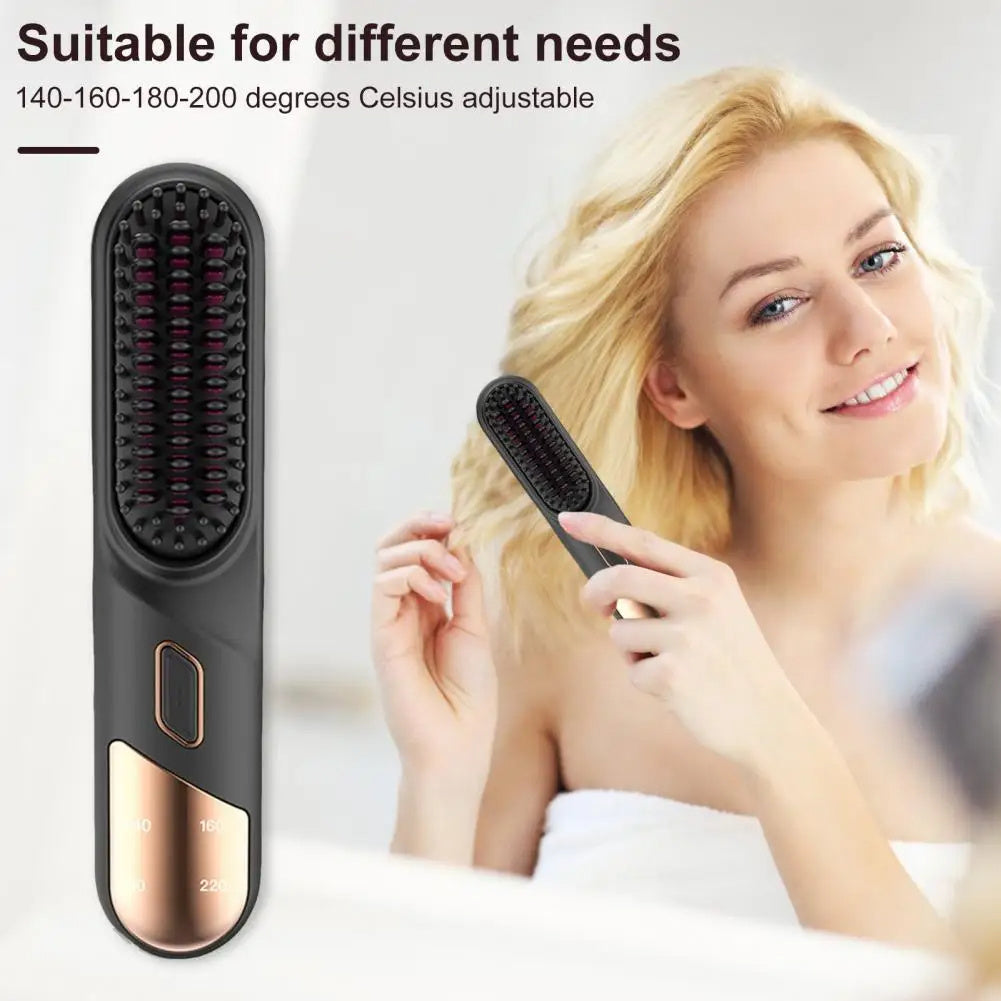 Wet Dry Hair Straightener Cordless Hair Straightener Brush With Fast