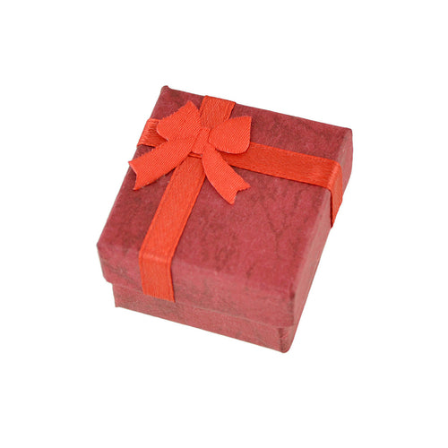 Pink Red Cardboard Square Jewellery Gift Boxes for Rings with Lid