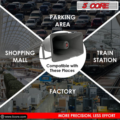 5 Core PA Horn Speaker Outdoor Siren Loudspeaker 35W RMS Loud