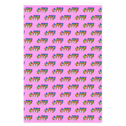 Love Rainbow Wrapping Paper