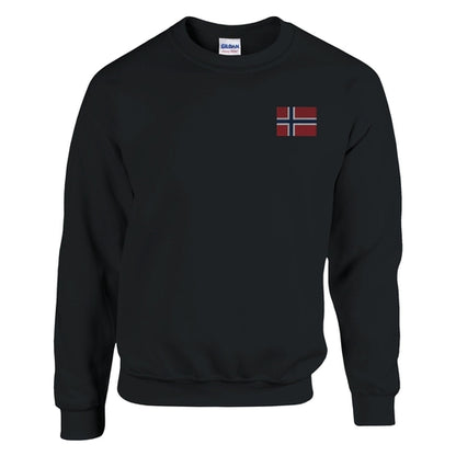 Sweat-shirt Drapeau de la Norvège en broderie