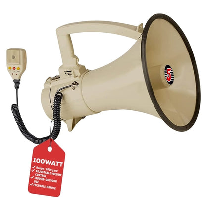 5Core Megaphone Bullhorn Speaker 100W Bull Horn Cheer Megafono 2000