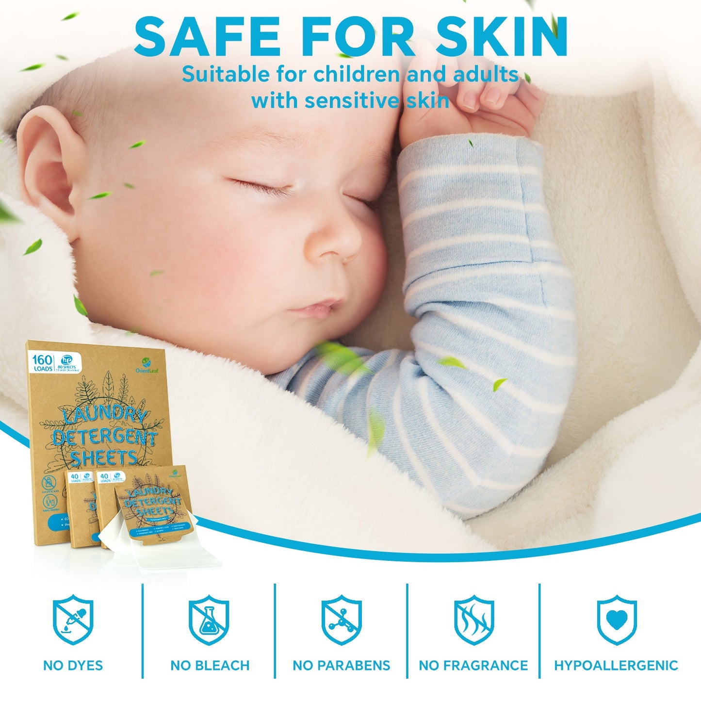 Laundry Detergent Sheets Unscented Plastic-Free Ultra Concentrated