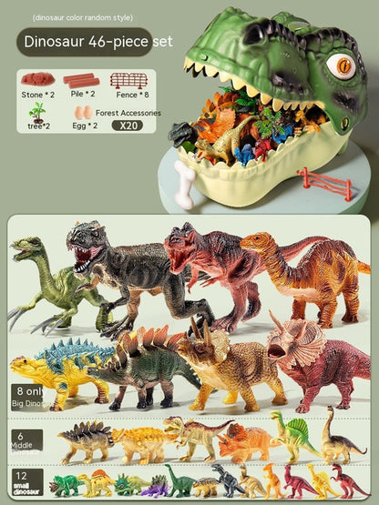 Dinosaur Toy Children's Big Tyrannosaurus Rex Triceratops Soft Glue