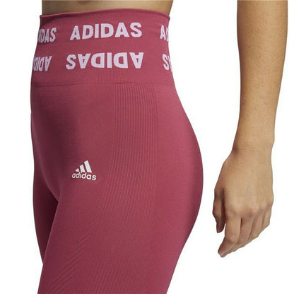 Sport leggings for Women Adidas Aeroknit High-Rise Red