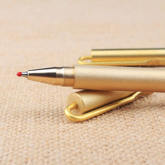 Brass Clip Ballpoint Pen