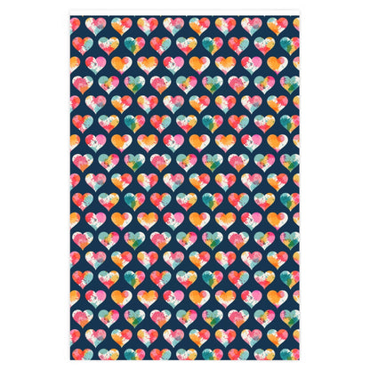 Tie Die Heart  Wrapping Paper | Tie Die Wrapping Paper  | Boho  Wrap |