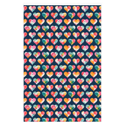 Tie Die Heart  Wrapping Paper | Tie Die Wrapping Paper  | Boho  Wrap |