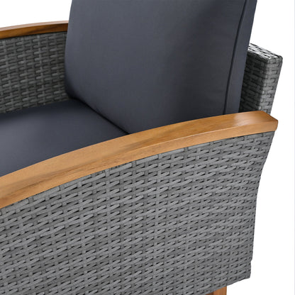 9-Piece Patio Rattan Furniture Set, Outdoor Conversation Set With