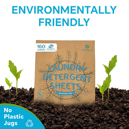 Laundry Detergent Sheets Unscented Plastic-Free Ultra Concentrated
