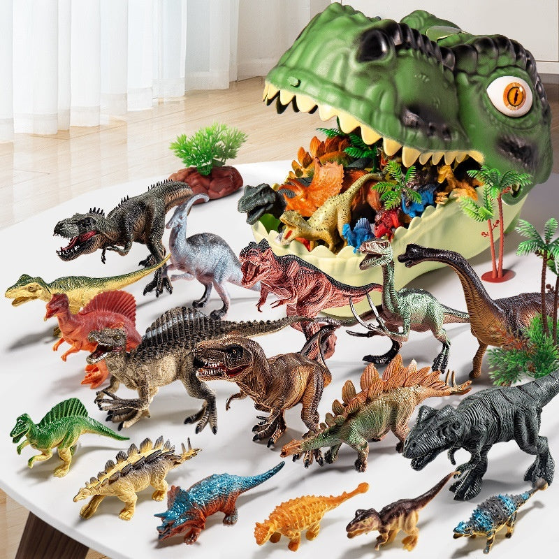 Dinosaur Toy Children's Big Tyrannosaurus Rex Triceratops Soft Glue