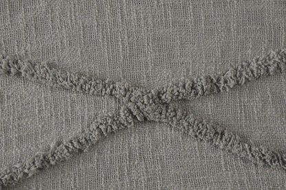 60" X 50" Blue Woven Cotton Throw Blanket with Fringe