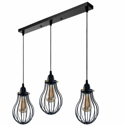 Black Cage Pendant Light Kitchen E27 ~3398