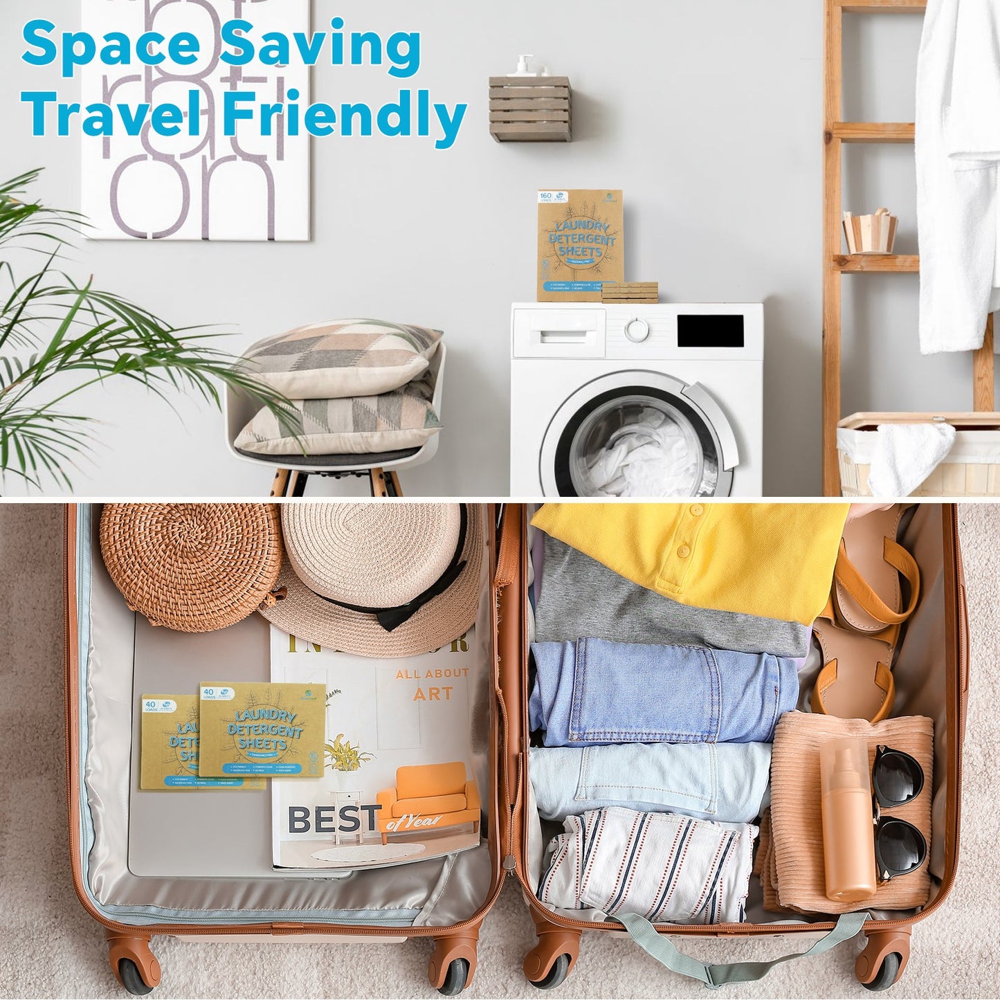 Laundry Detergent Sheets Unscented Plastic-Free Ultra Concentrated