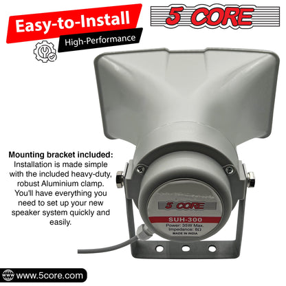 5 Core PA Horn Speaker Outdoor Siren Loudspeaker 35W RMS Loud