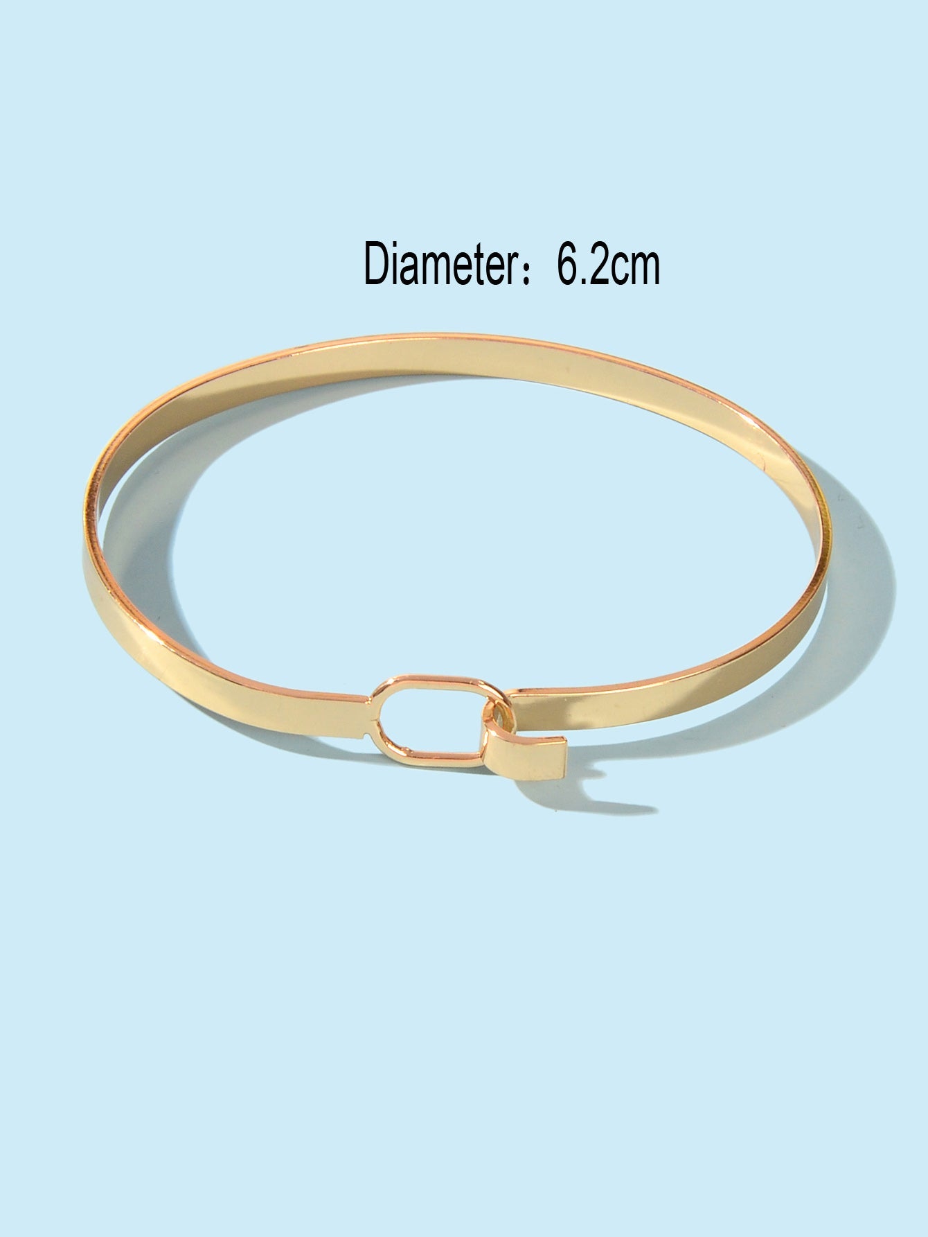 HipHop Jewelry Gold Metal Minimalist Geometric Bracelet Golden Bangle