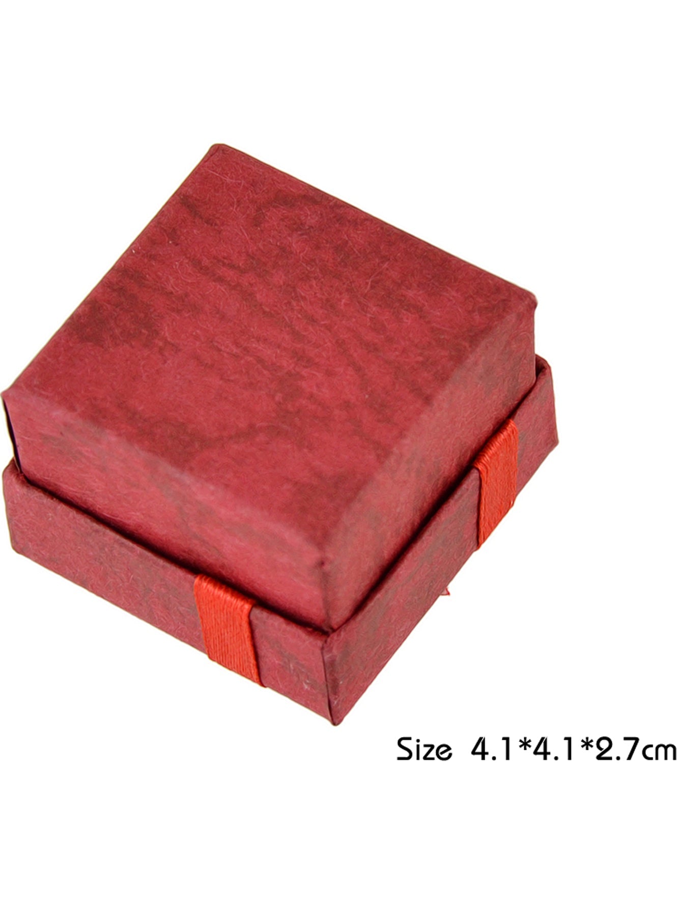 Pink Red Cardboard Square Jewellery Gift Boxes for Rings with Lid