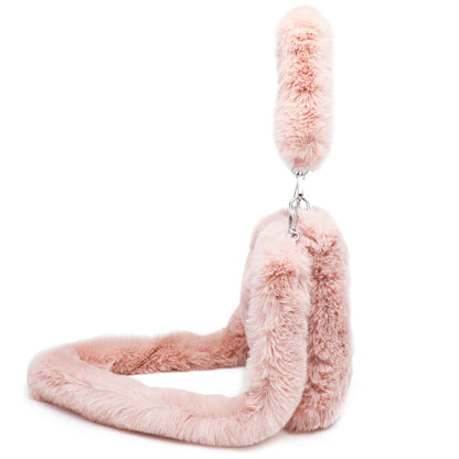 Women Fluffy Shoulder Bag Top-handle Bag Female Autumn Winter Handbag