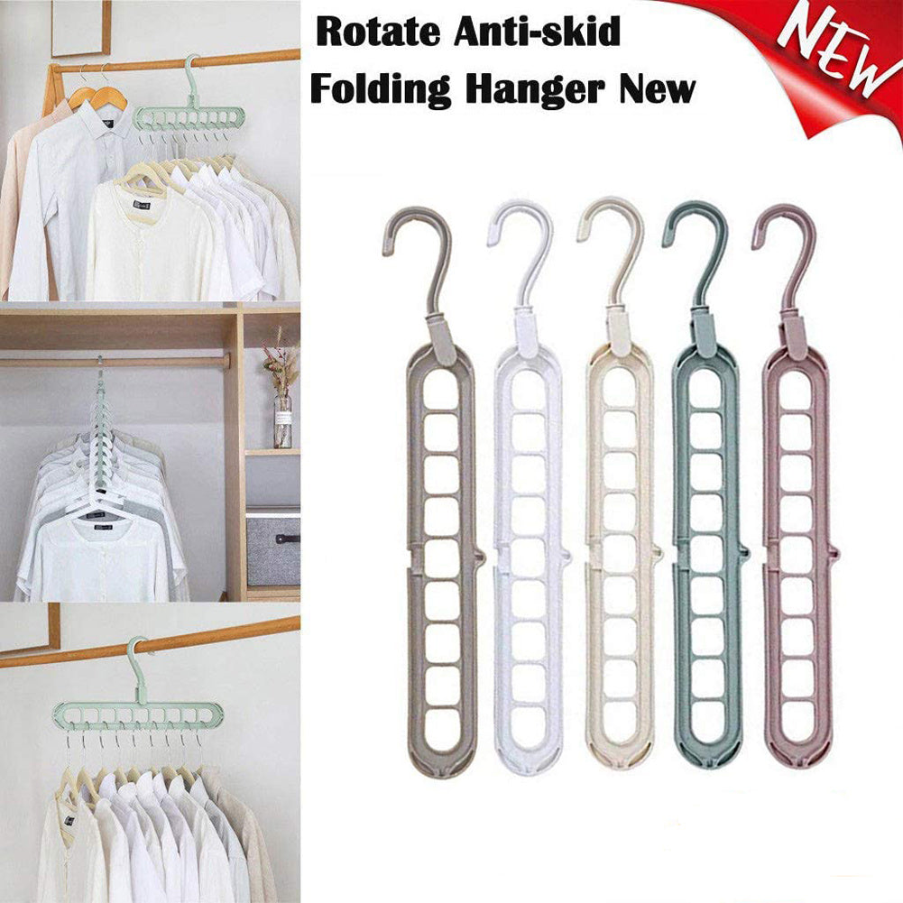 9-hole Clothes Hanger Organizer Space Saving Hanger Multi-function