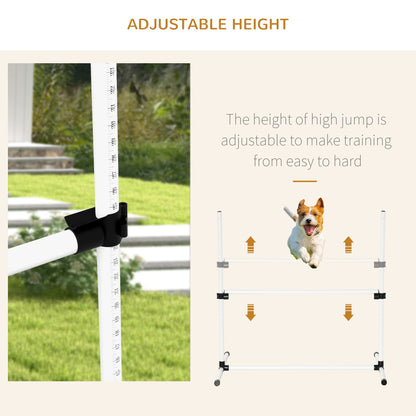 4-piece Dog Agility Training Equipment With Height-adjustable Jumping