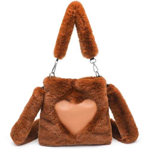 Women Fluffy Shoulder Bag Top-handle Bag Female Autumn Winter Handbag