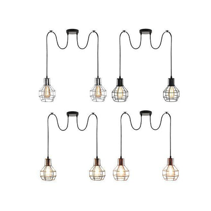 Metal Cage 2 Way Spider Hanging Light~3390