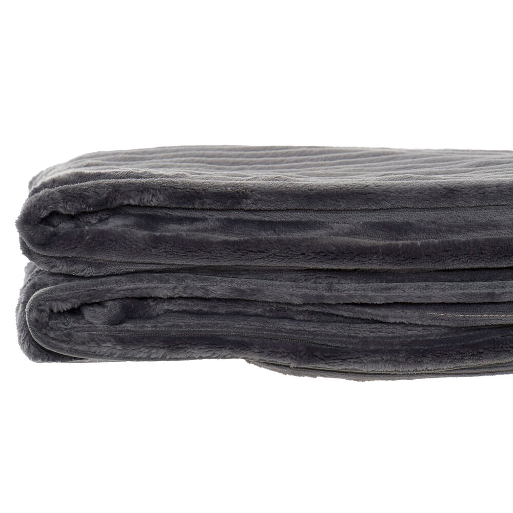 Blanket DKD Home Decor Grey Basic (150 x 200 x 2 cm)