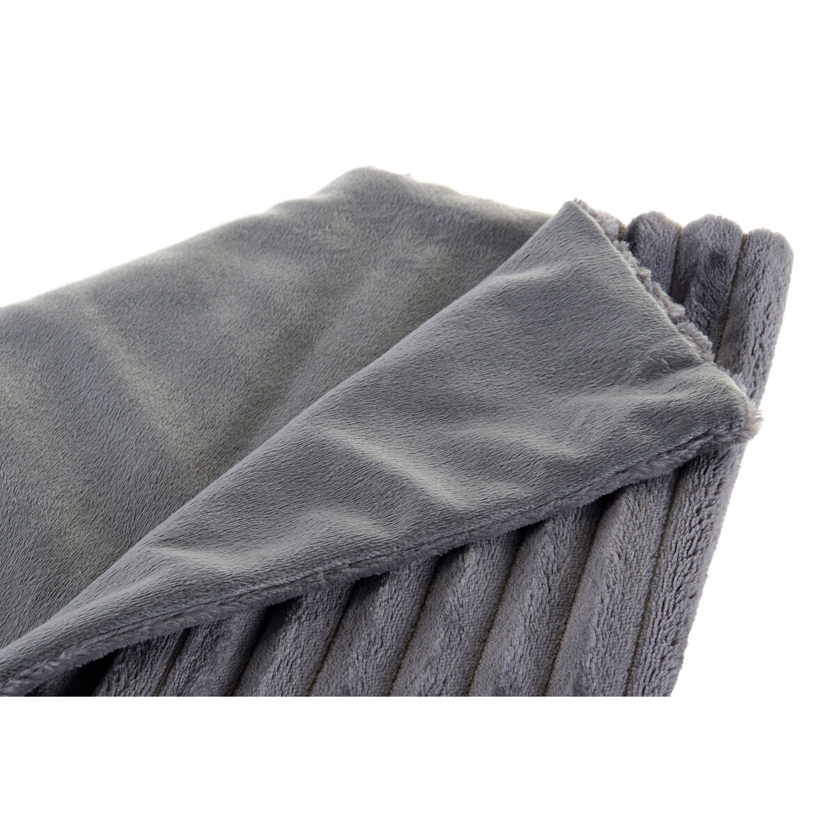 Blanket DKD Home Decor Grey Basic (150 x 200 x 2 cm)