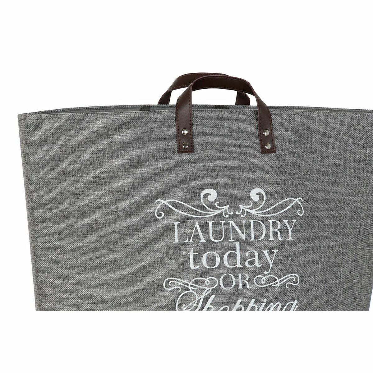 Laundry basket DKD Home Decor 8424001855704 Beige Grey Light brown