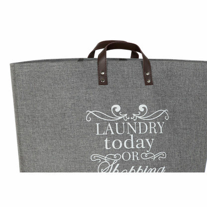 Laundry basket DKD Home Decor 8424001855704 Beige Grey Light brown