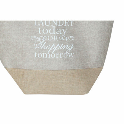 Laundry basket DKD Home Decor 8424001855704 Beige Grey Light brown