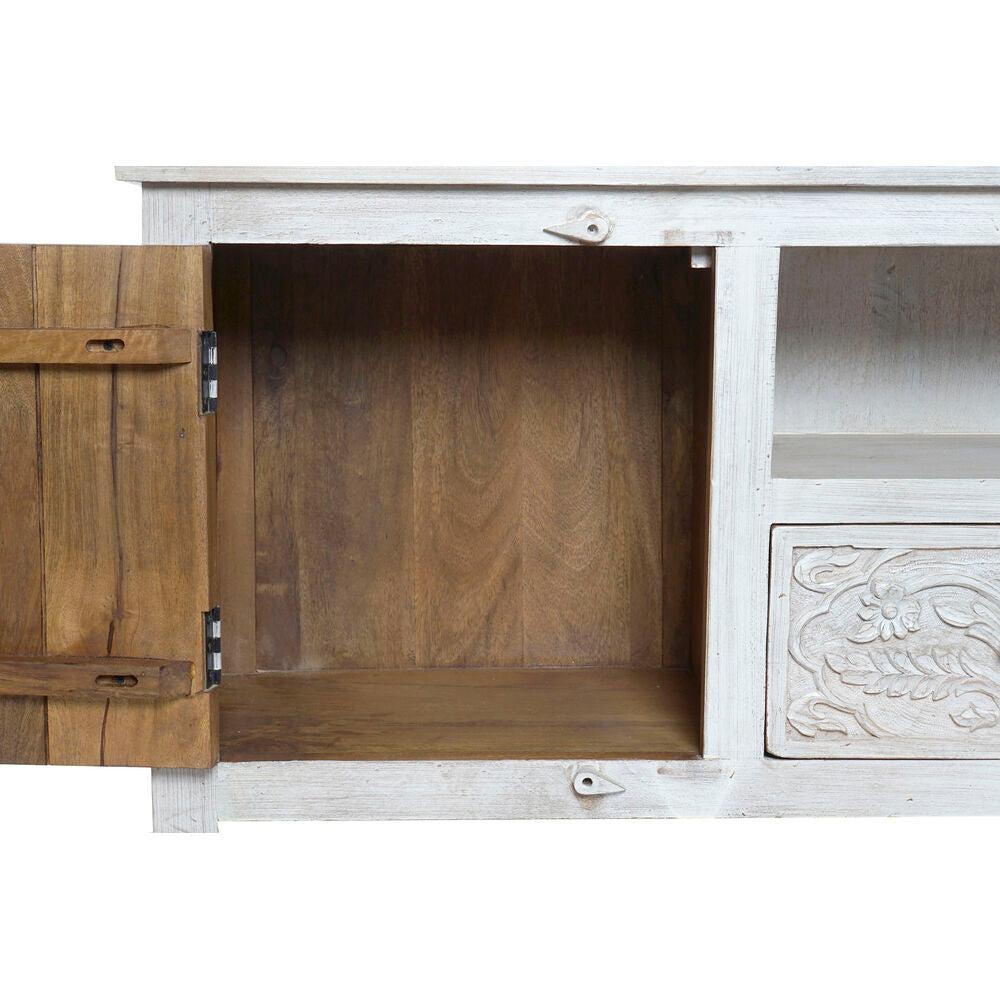 TV furniture DKD Home Decor White 151 x 40 x 60 cm Wood Mango wood