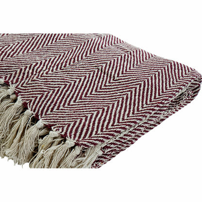 Blanket DKD Home Decor Fringe 150 x 200 x 1 cm (2 Units)