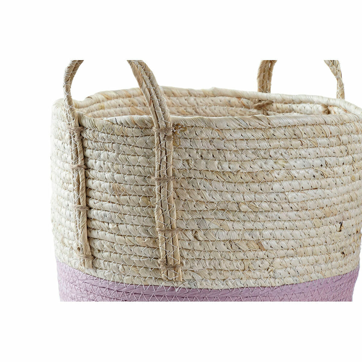 Basket set DKD Home Decor Rope Natural Fibre (3 Pieces) (30 x 30 x 26