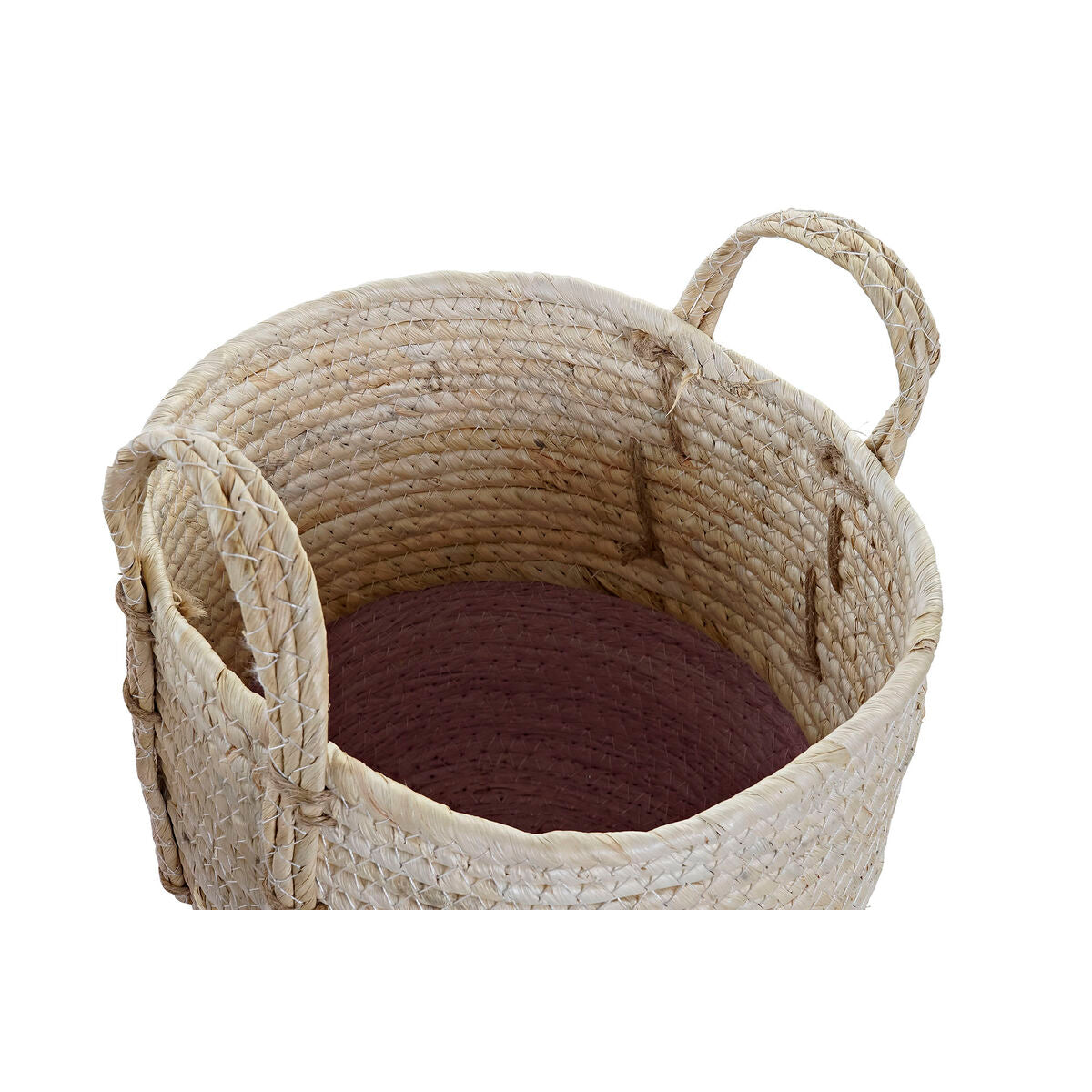 Basket set DKD Home Decor Rope Natural Fibre (3 Pieces) (30 x 30 x 26