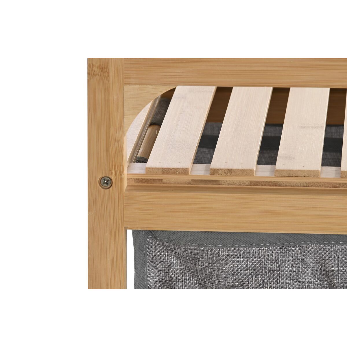 Laundry basket DKD Home Decor 64 x 33 x 73 cm Grey White (2 Units)