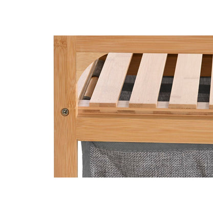 Laundry basket DKD Home Decor 64 x 33 x 73 cm Grey White (2 Units)