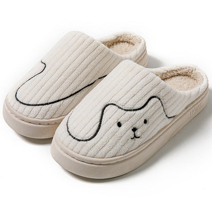 Striped Cat Slippers Indoor Couple Non-slip Floor Bedroom Slipper