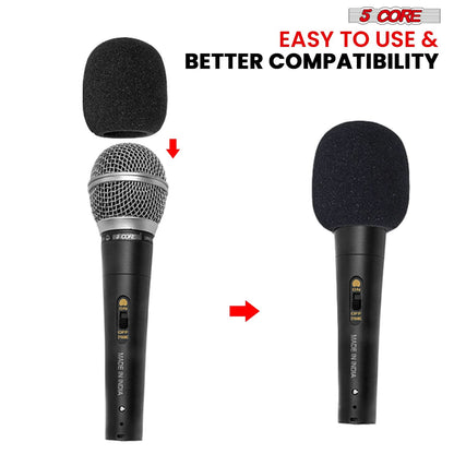 5Core Microphone Cover Soft Foam Mic Windscreen Windproof Sponge for