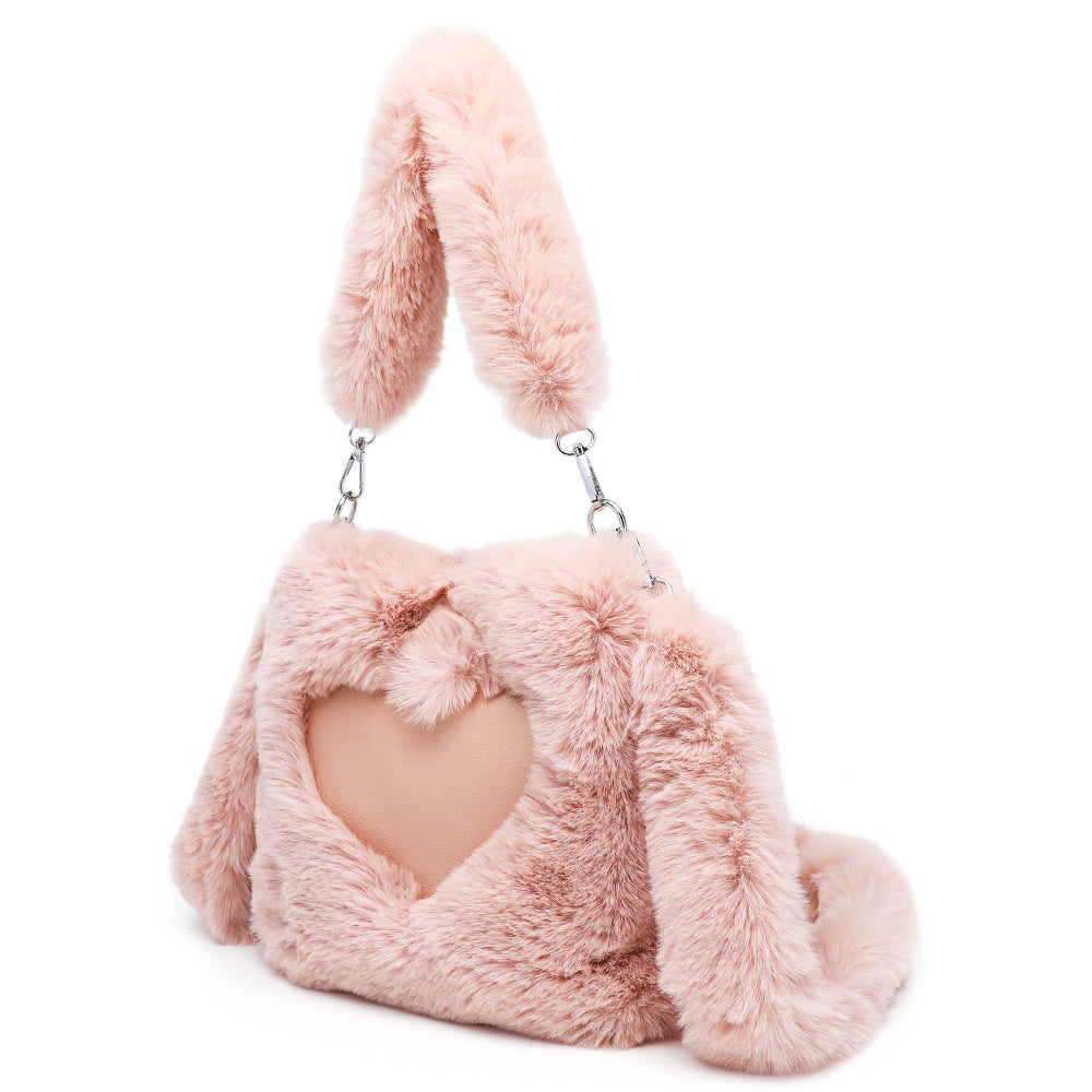 Women Fluffy Shoulder Bag Top-handle Bag Female Autumn Winter Handbag