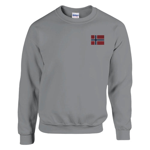 Sweat-shirt Drapeau de la Norvège en broderie