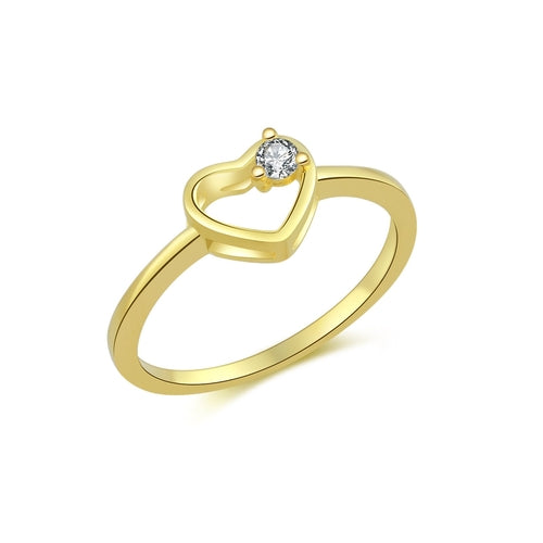 Elegant S925 Heart Ring For Ladies