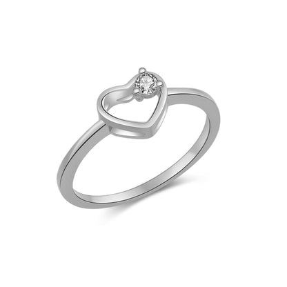 Elegant S925 Heart Ring For Ladies