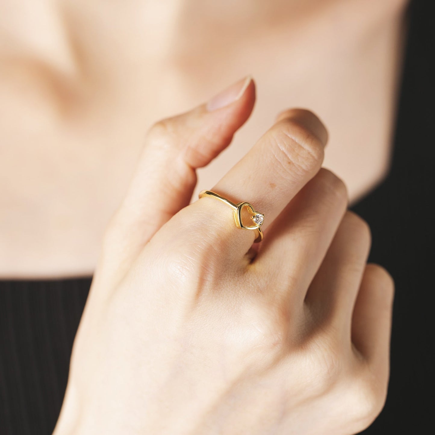 Elegant S925 Heart Ring For Ladies