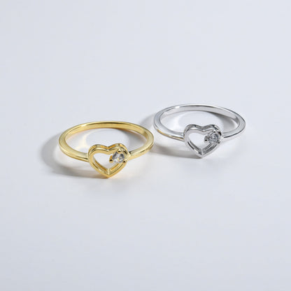 Elegant S925 Heart Ring For Ladies