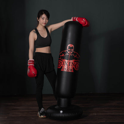 Standalone Inflatable Punching Bag Kickboxing Workout Equipment for