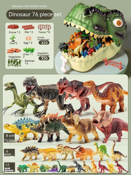 Dinosaur Toy Children's Big Tyrannosaurus Rex Triceratops Soft Glue