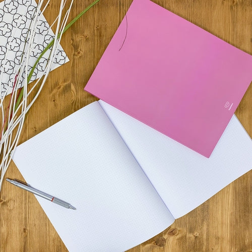 Dotted notebook, 108 page, soft touch cover, A4/A5/A5 pad, 24 color