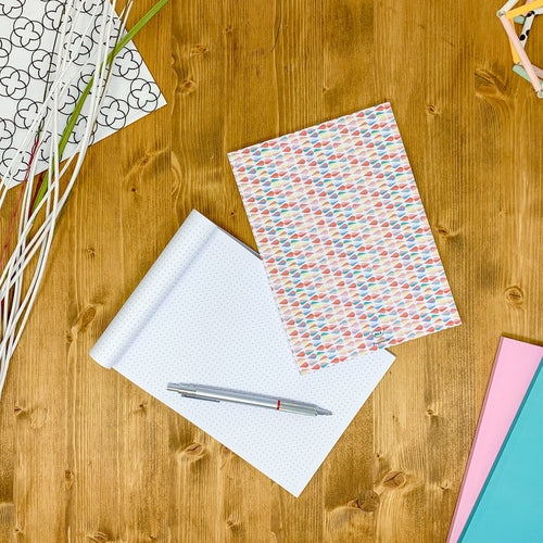 Dotted notebook, 108 page, soft touch cover, A4/A5/A5 pad, 24 color